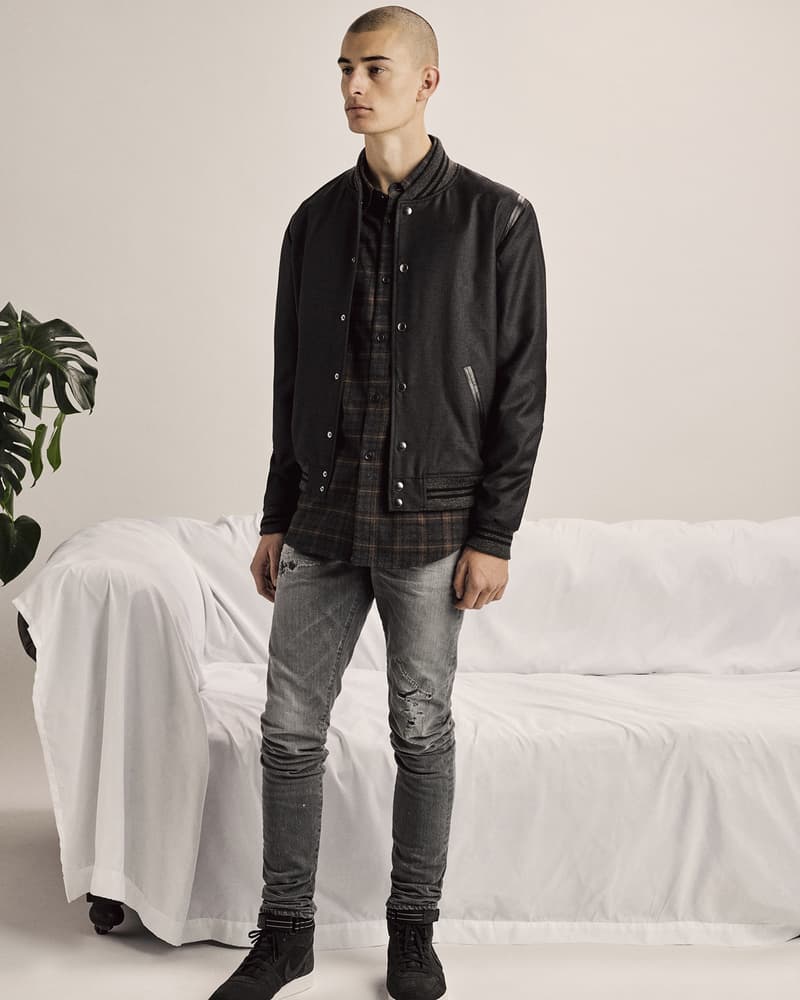 John Elliott Launches Black Friday Collection Thanksgiving Capsule Collection varsity jacket stadium plaid flannels cashmere beanie cold weather promotion menswear