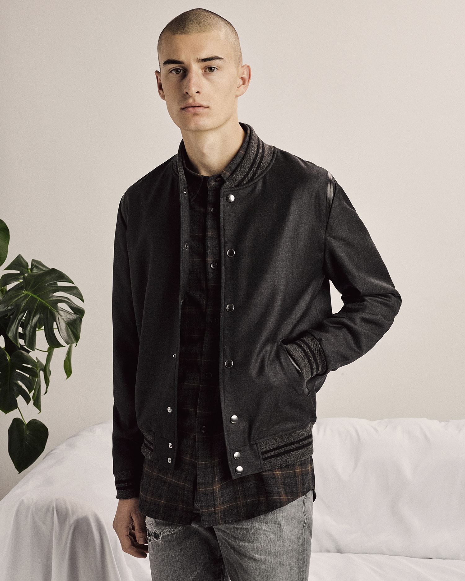 John Elliott Launches Black Friday Collection Thanksgiving Capsule Collection varsity jacket stadium plaid flannels cashmere beanie cold weather promotion menswear