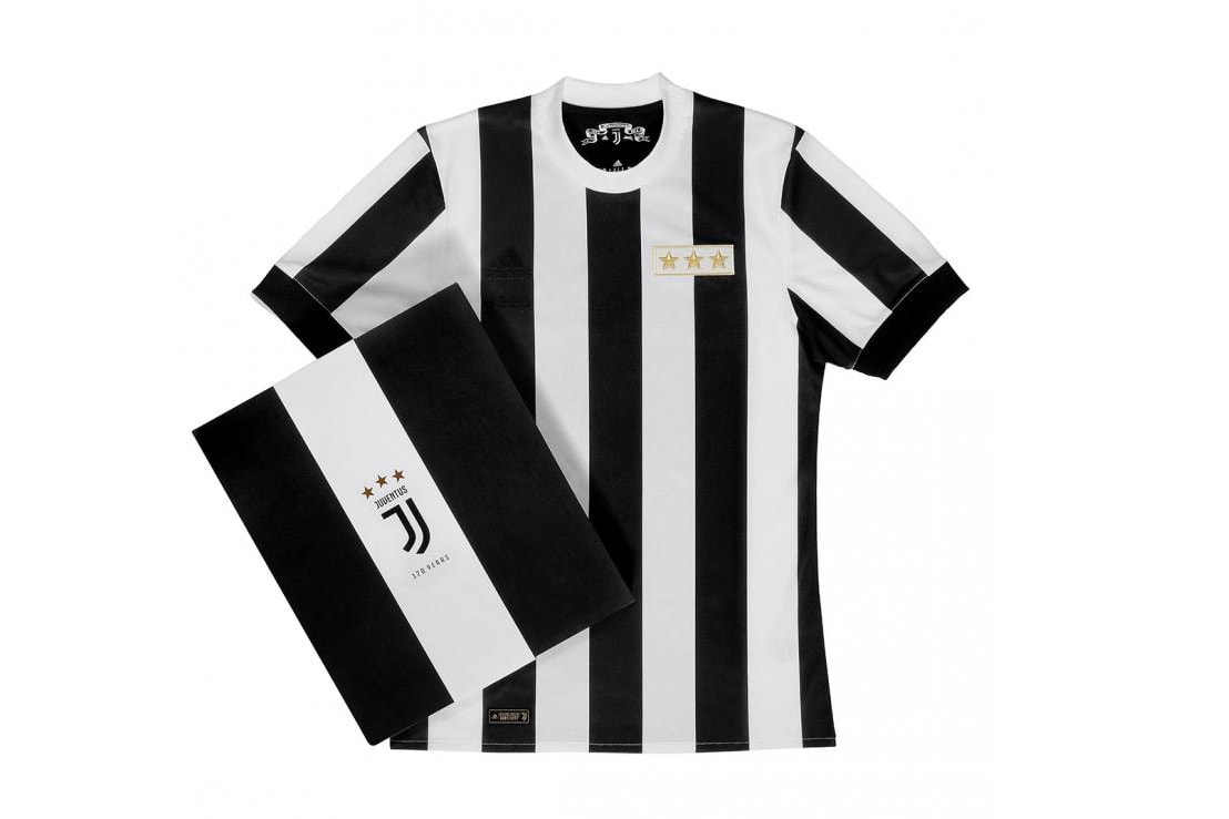 Juventus 120th Anniversary adidas Kit Jersey Shirt Soccer Football Black White Stripes 1897
