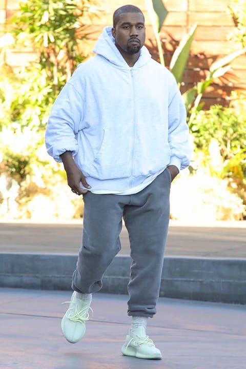 Kanye West Wears Unreleased YEEZY BOOST 