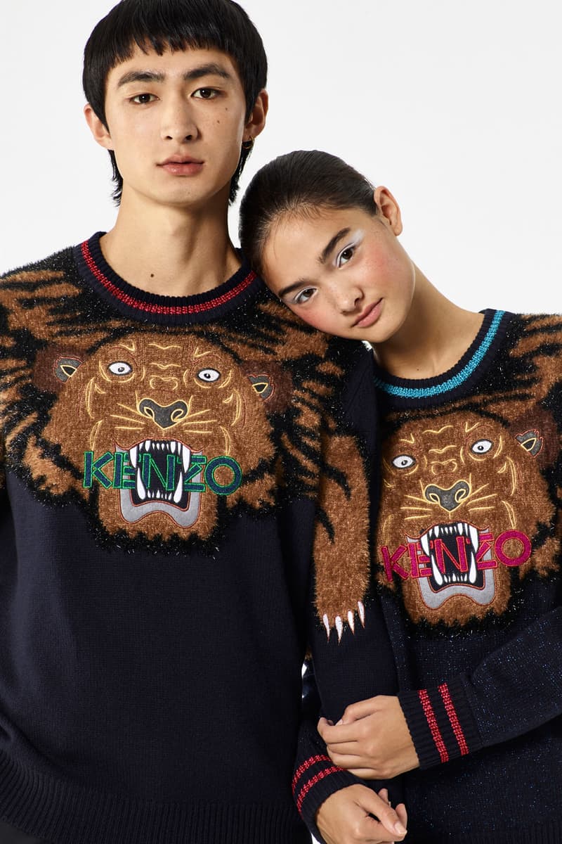 KENZO 2017 Holiday Collection Lookbook November Release Date Info Tiger Sweater Gloves Backpack bag hat shirt puffer down jacket slacks