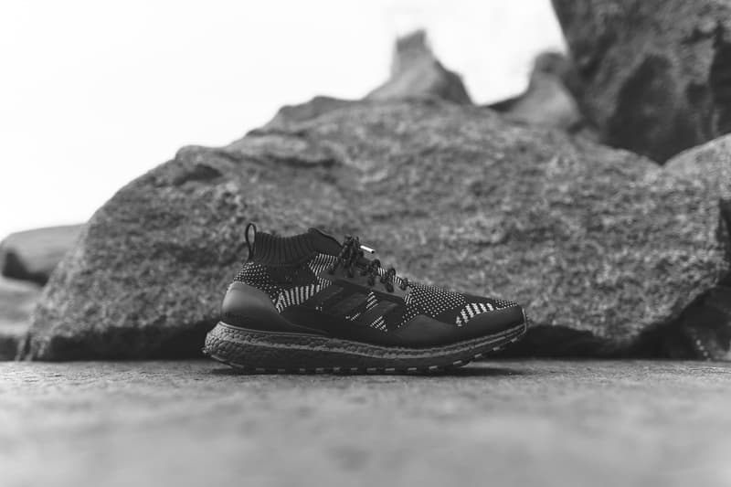 KITH nonnative adidas UltraBOOST Mid Consortium Twinstrike Originals Collaboration Japan United Arrows webstore black patchwork 3m drop release date info time app closer look black friday midnight 2017 november 24 Japan New York Ronnie Fieg KITH App