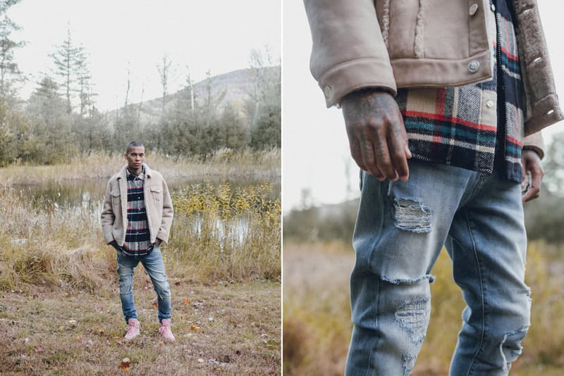KITH Winter 2017 Lookbook Ronnie Fieg fashion streetwear jacket outerwear coat hoodie camouflage flannel jeans denim Fracap boots hiking