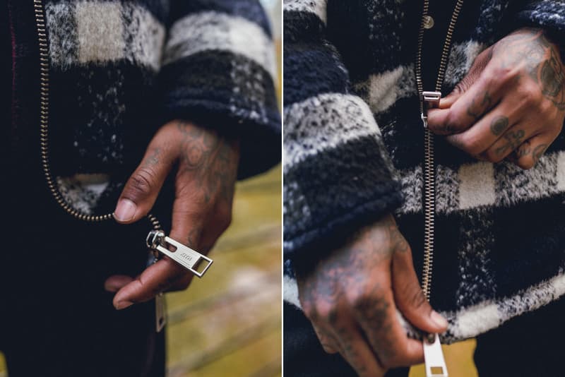KITH Winter 2017 Lookbook Ronnie Fieg fashion streetwear jacket outerwear coat hoodie camouflage flannel jeans denim Fracap boots hiking