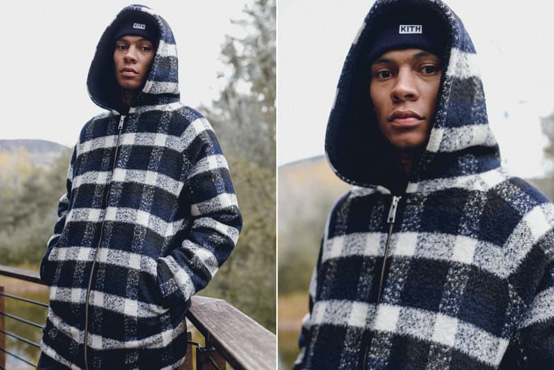 KITH Winter 2017 Lookbook Ronnie Fieg fashion streetwear jacket outerwear coat hoodie camouflage flannel jeans denim Fracap boots hiking