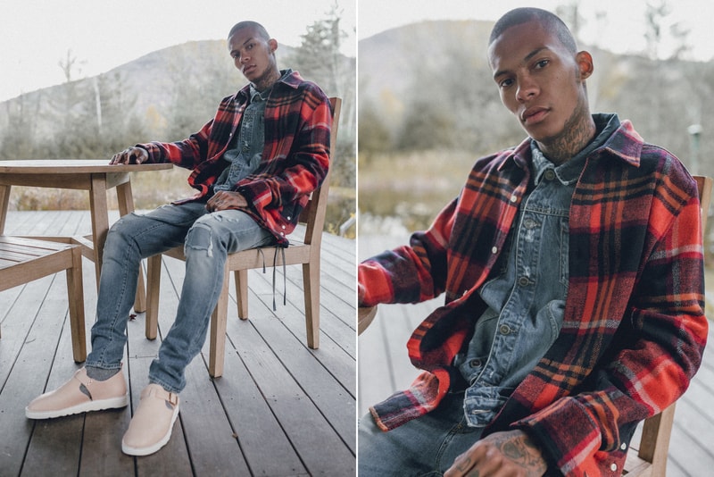 KITH Winter 2017 Lookbook Ronnie Fieg fashion streetwear jacket outerwear coat hoodie camouflage flannel jeans denim Fracap boots hiking