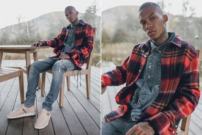 KITH Winter 2017 Lookbook Ronnie Fieg fashion streetwear jacket outerwear coat hoodie camouflage flannel jeans denim Fracap boots hiking