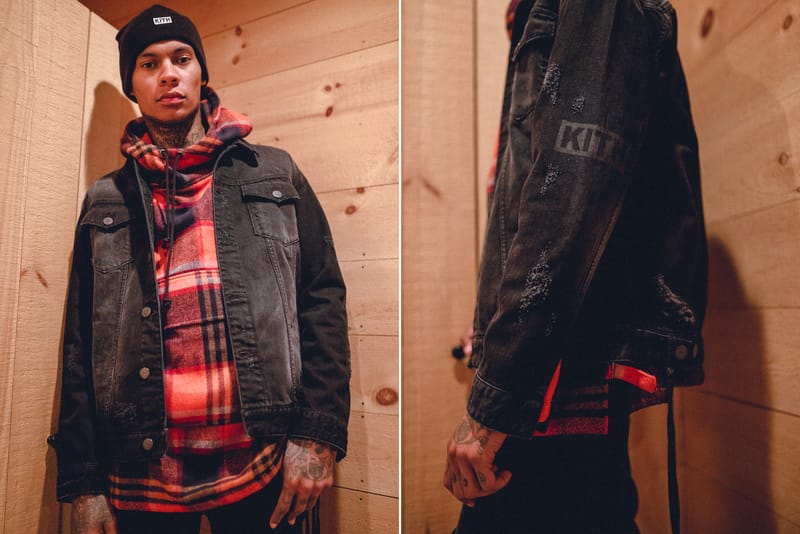 kith flannel hoodie