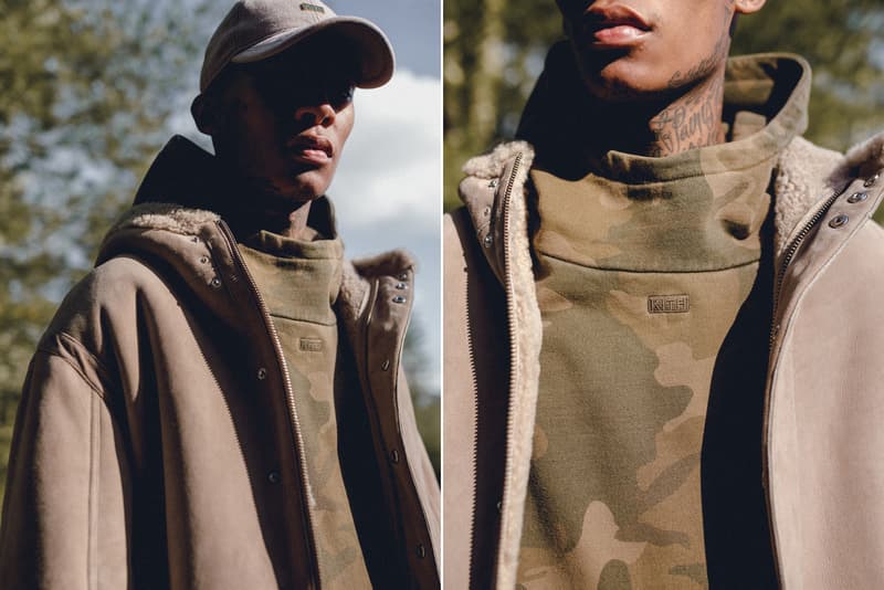 KITH Winter 2017 Lookbook Ronnie Fieg fashion streetwear jacket outerwear coat hoodie camouflage flannel jeans denim Fracap boots hiking