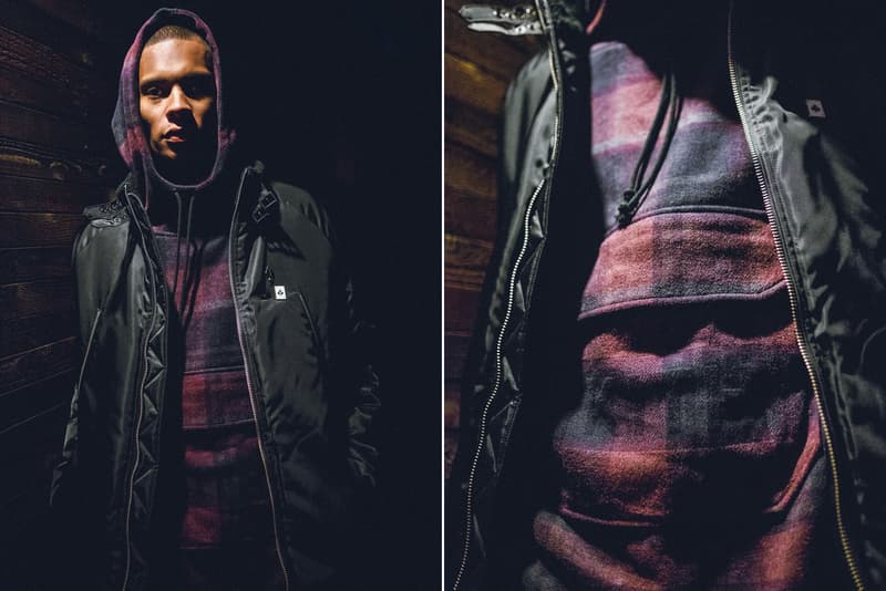KITH Winter 2017 Lookbook Ronnie Fieg fashion streetwear jacket outerwear coat hoodie camouflage flannel jeans denim Fracap boots hiking