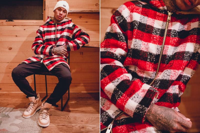 KITH Winter 2017 Lookbook Ronnie Fieg fashion streetwear jacket outerwear coat hoodie camouflage flannel jeans denim Fracap boots hiking