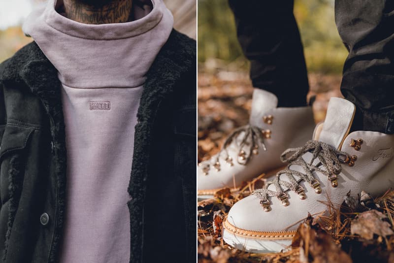 KITH Winter 2017 Lookbook Ronnie Fieg fashion streetwear jacket outerwear coat hoodie camouflage flannel jeans denim Fracap boots hiking