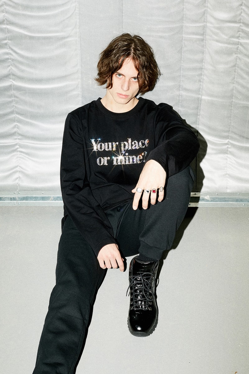 KM20 Moscow Megastore Ashish Swarovski Crystal "Your Place Or Mine" Longsleeve