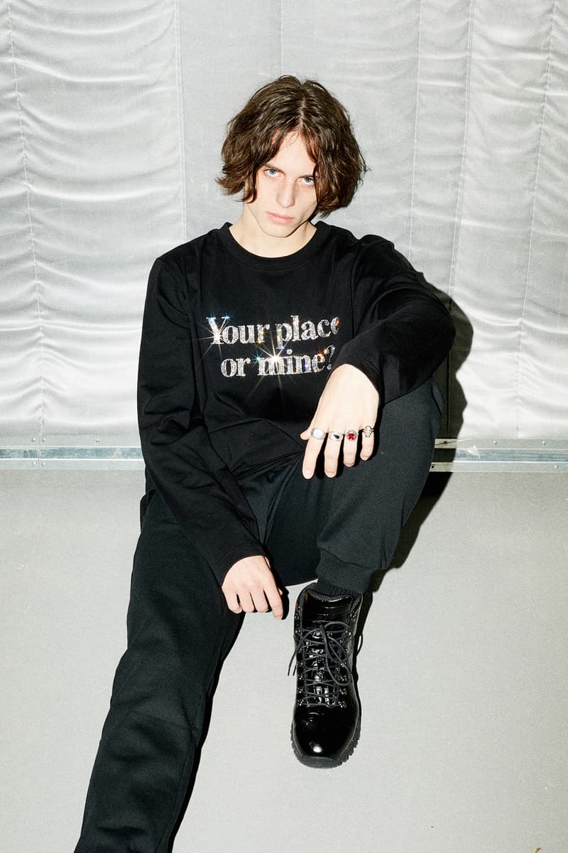 KM20 Moscow Megastore Ashish Swarovski Crystal "Your Place Or Mine" Longsleeve