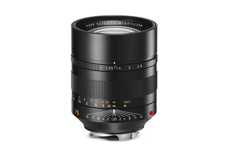 Leica Noctilux M 75 mm f 1 25 ASPH Lens Official Reveal Unveiled 2017 November 29 Price Expensive Portrait Camera $12,500 USD lenses