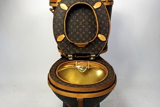 You can buy a Louis Vuitton-wrapped gold toilet for a little over