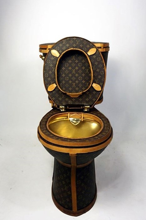 Louis Vuitton Bags Toilet 20 Thousand USD Dollars Illma Gore Tradesy Cut Up Gold