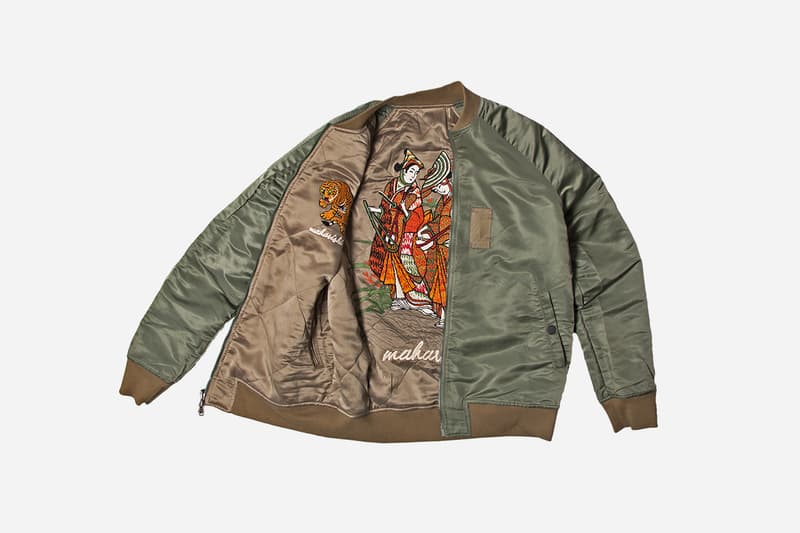 maharishi Reversible Hokkaido Jacket Flight Jacket Silk Embroidery