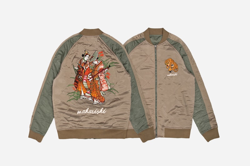 maharishi Reversible Hokkaido Jacket Flight Jacket Silk Embroidery