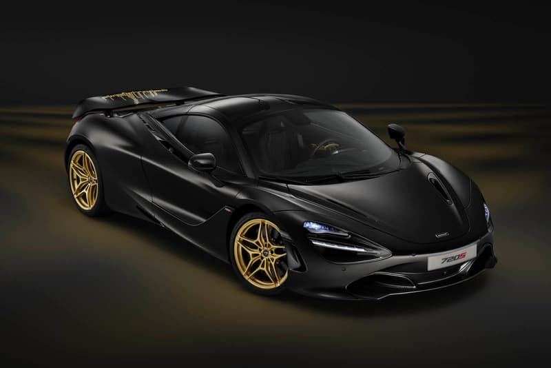 McLaren 720S Dubai Skyline Black Gold MSO Custom 1 of 1 One Off 24 karat gold Bruce Quote Skyline Stencil