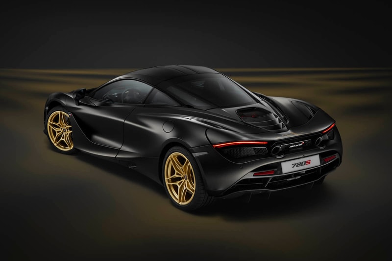 McLaren 720S Dubai Skyline Black Gold MSO Custom 1 of 1 One Off 24 karat gold Bruce Quote Skyline Stencil