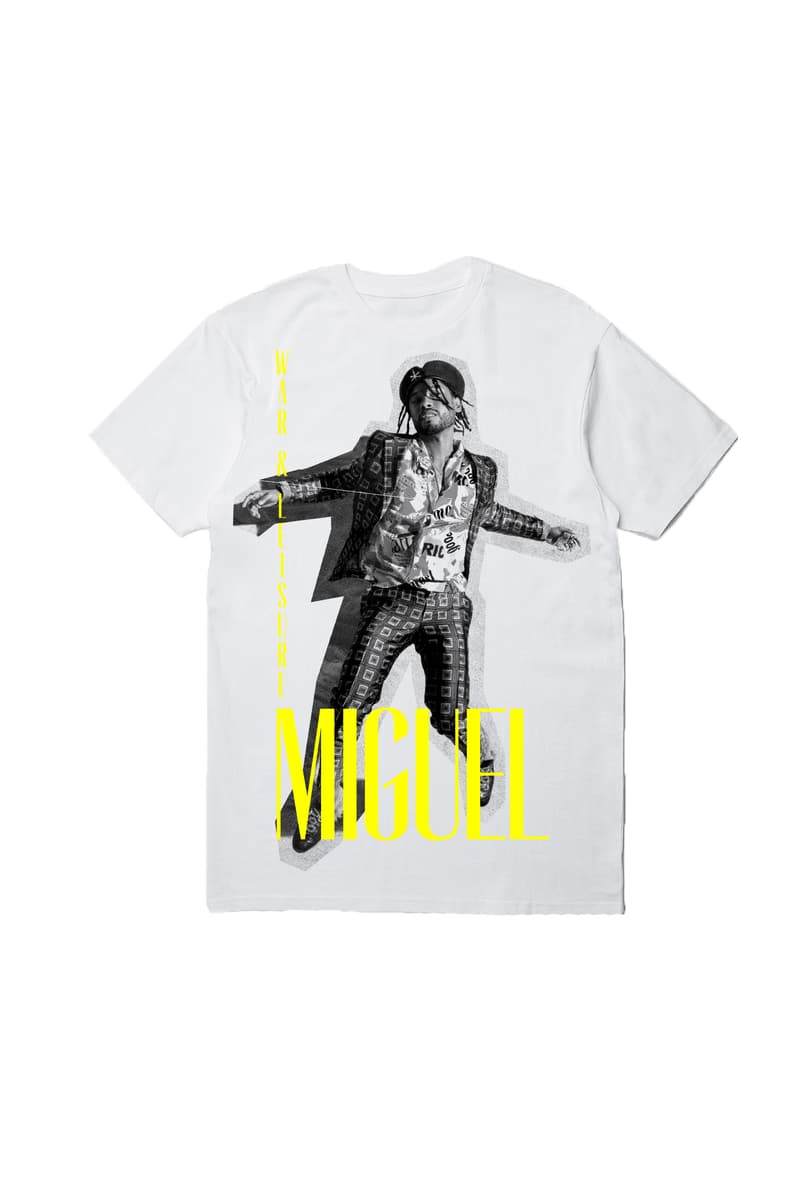 Miguel PLEASURES War and Leisure Capsule Collection fashion music merch t-shirt hoodie album lp tour project