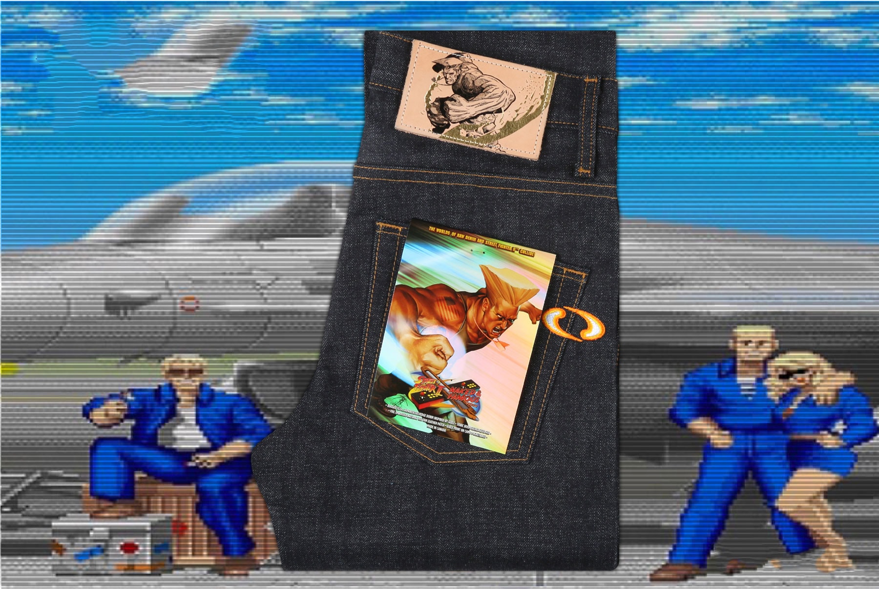 Naked & Famous Capcom Street Fighter Jeans Guile Ryu