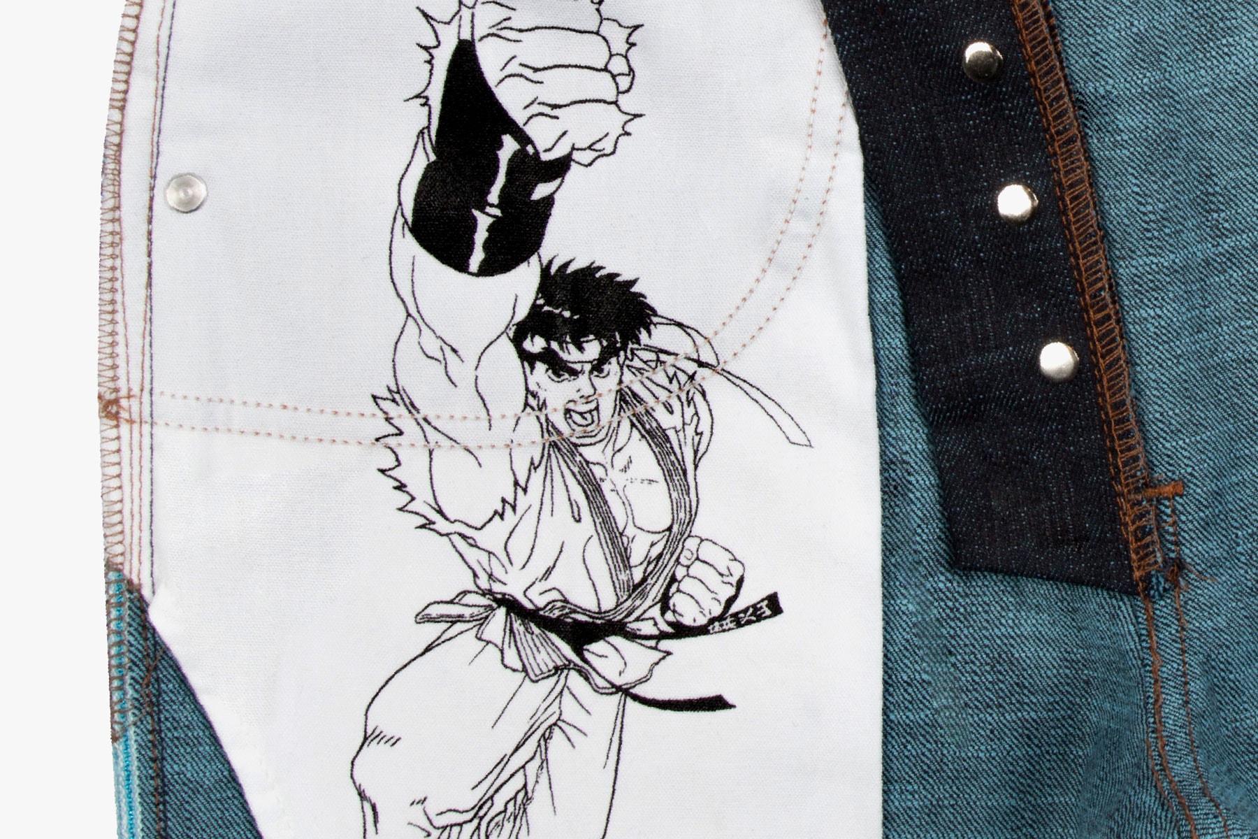 Naked & Famous Capcom Street Fighter Jeans Guile Ryu