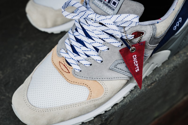 Concepts New Balance 999 Kennedy Hyannis Closer Look Footwear Red White Blue Grey Release Date Info Drops