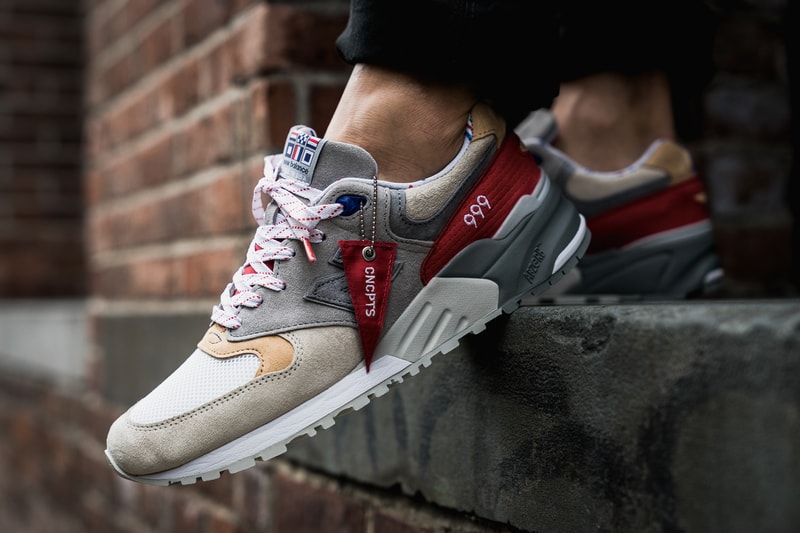 Concepts New Balance 999 Kennedy Hyannis Closer Look Footwear Red White Blue Grey Release Date Info Drops