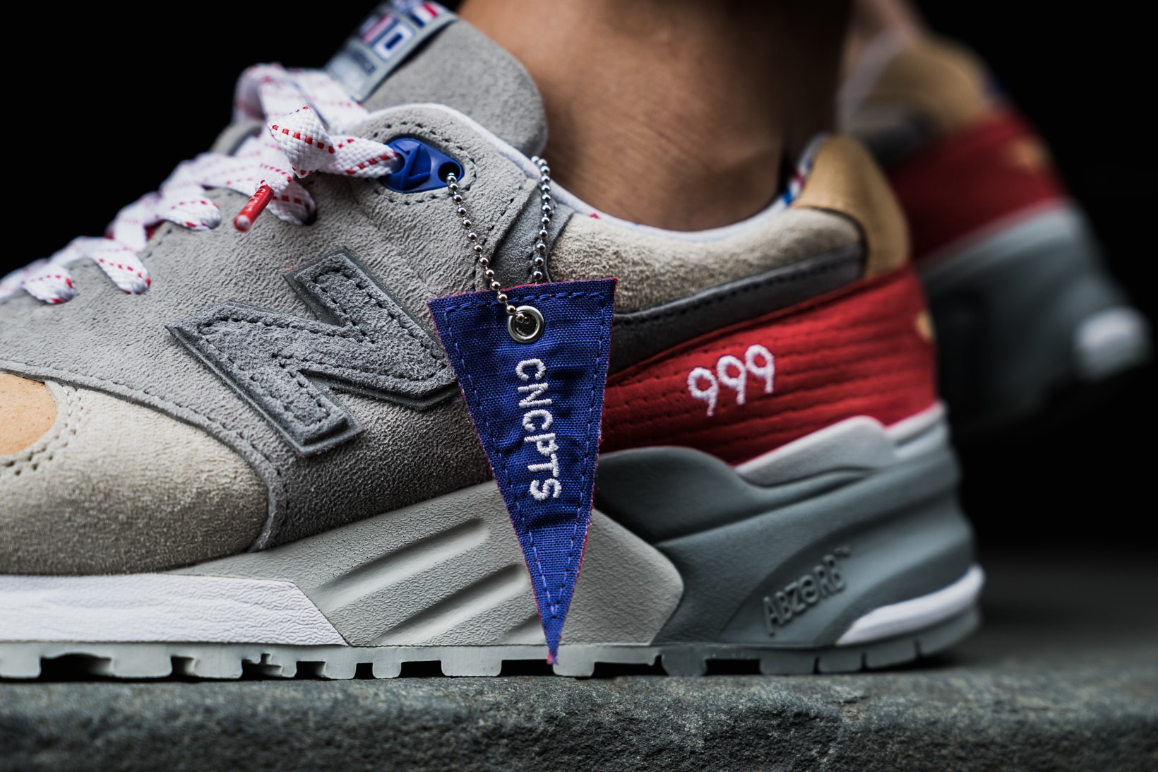 Concepts New Balance 999 Kennedy Hyannis Closer Look Footwear Red White Blue Grey Release Date Info Drops
