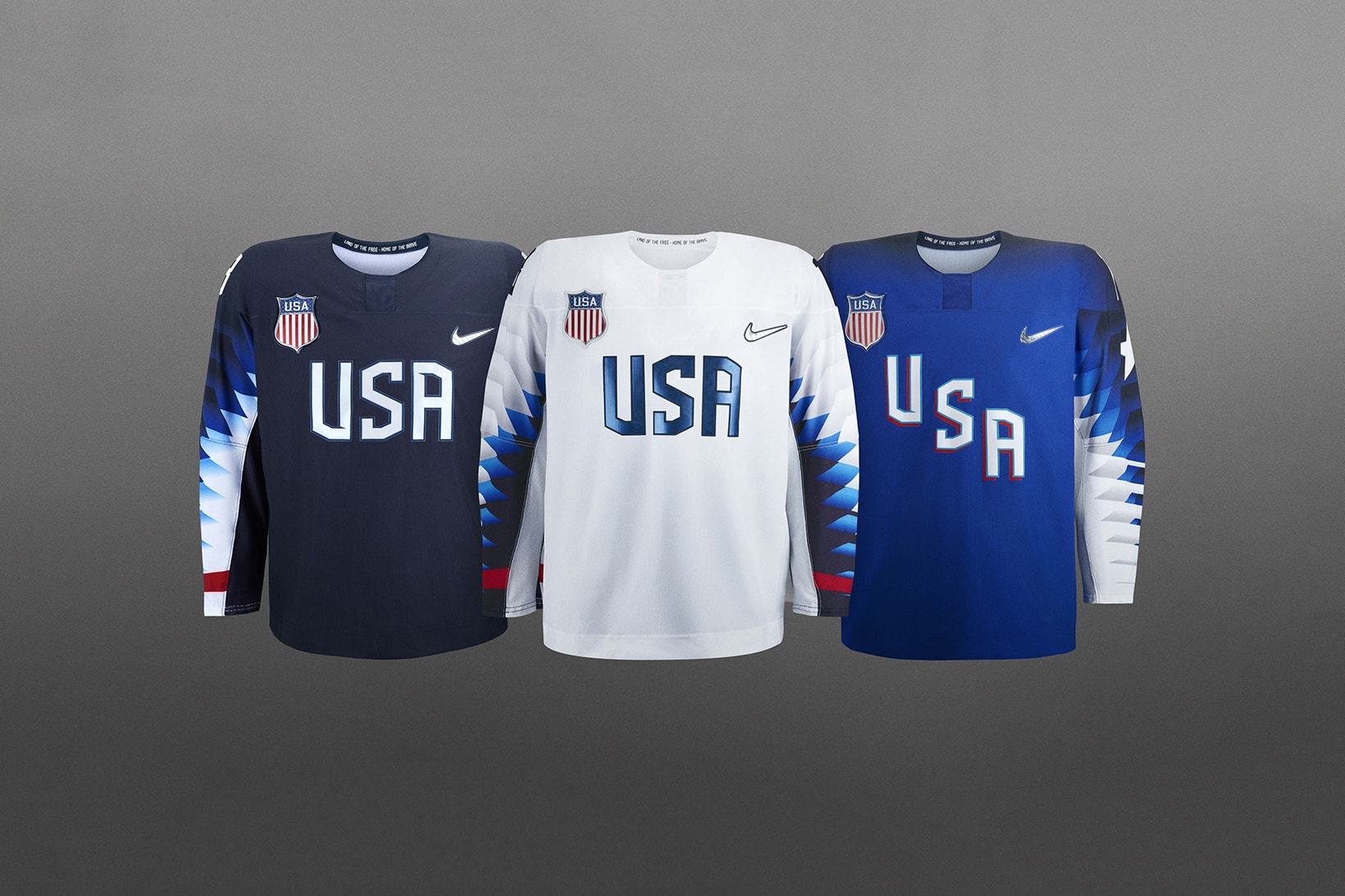 Nike 2018 National Federation Hockey Jerseys USA United States America Canada Russia Korea