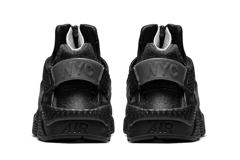 Nike Air Huarache Run City Series NYC in Black White Triple Black