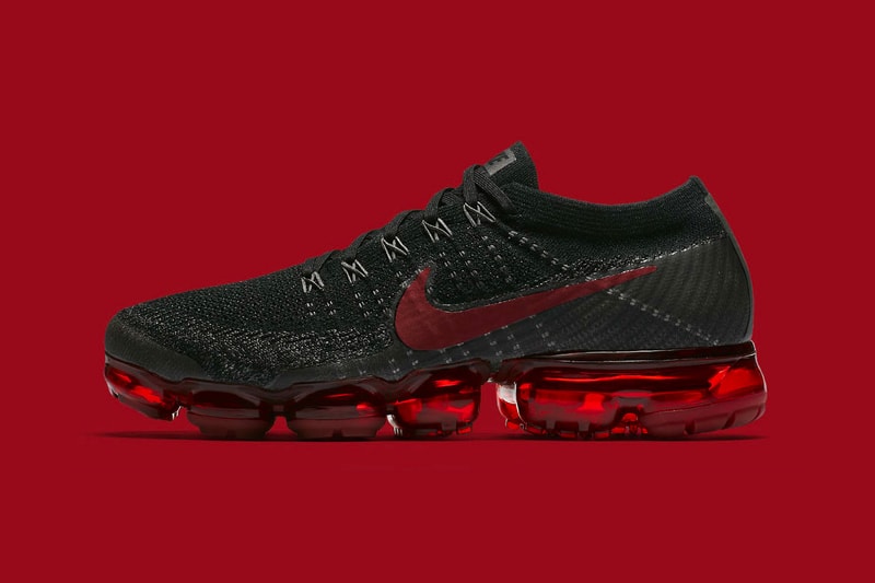 Nike Air VaporMax Flyknit Bred Black and Red