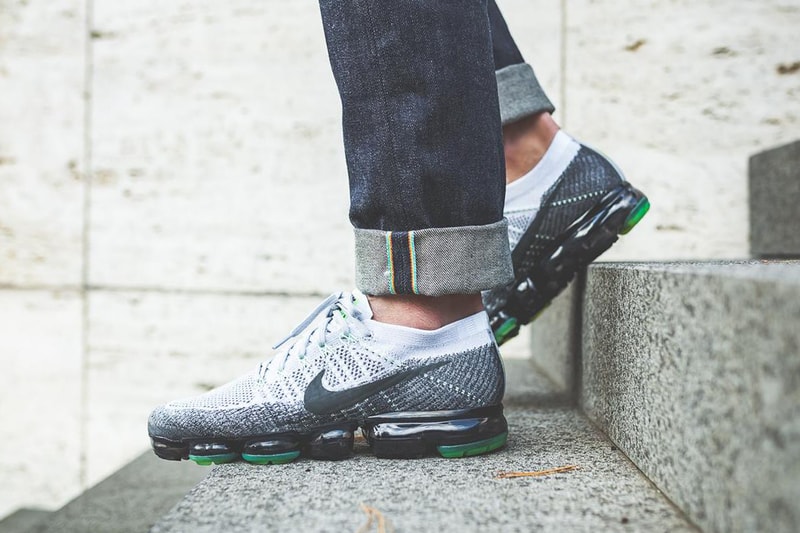 Nike Air Vapormax Neon On Foot neon black white footwear max 95 am95 volt green black grey white