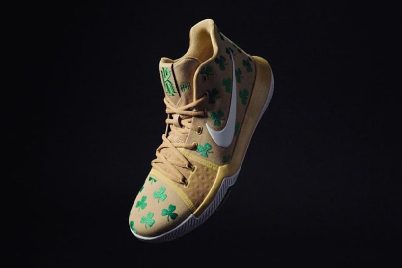 Nike Kyrie 3 Luck Boston Celtics Gold Green Shamrock 2017 November 17 Release Date Info House of Hoops Harlem Sneakers Shoes Footwear PE