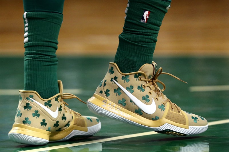 Nike Kyrie 3 Luck Boston Celtics Gold Green Shamrock 2017 November 17 Release Date Info House of Hoops Harlem Sneakers Shoes Footwear PE