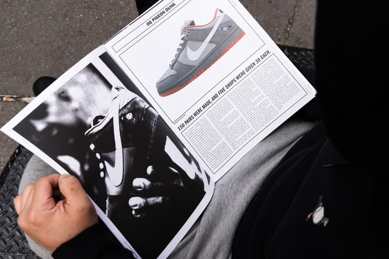 Nike SB Dunk Low Black Pigeon Release SNKRS Jeff Staple Newspaper