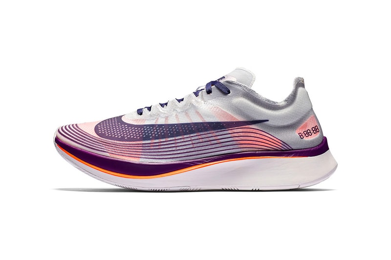 Nike Zoom Fly SP Purple Orange Colorway Release December 2017