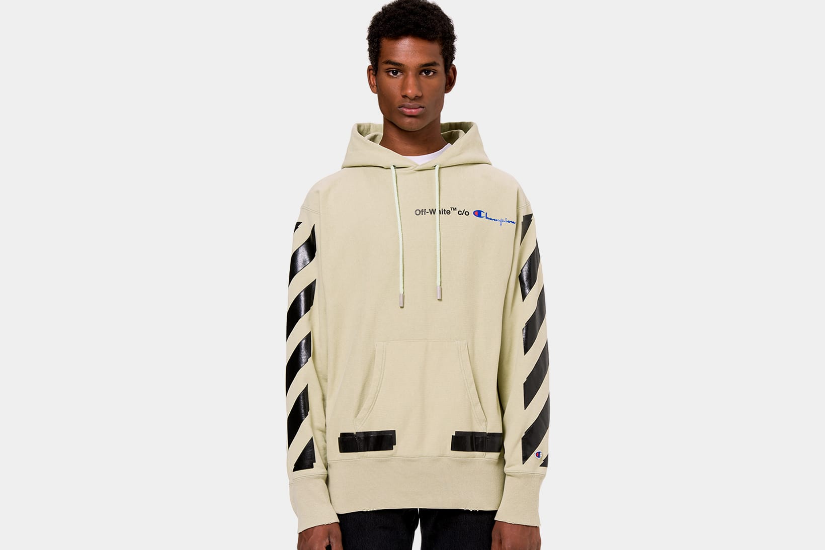 off white x champion hoodie price