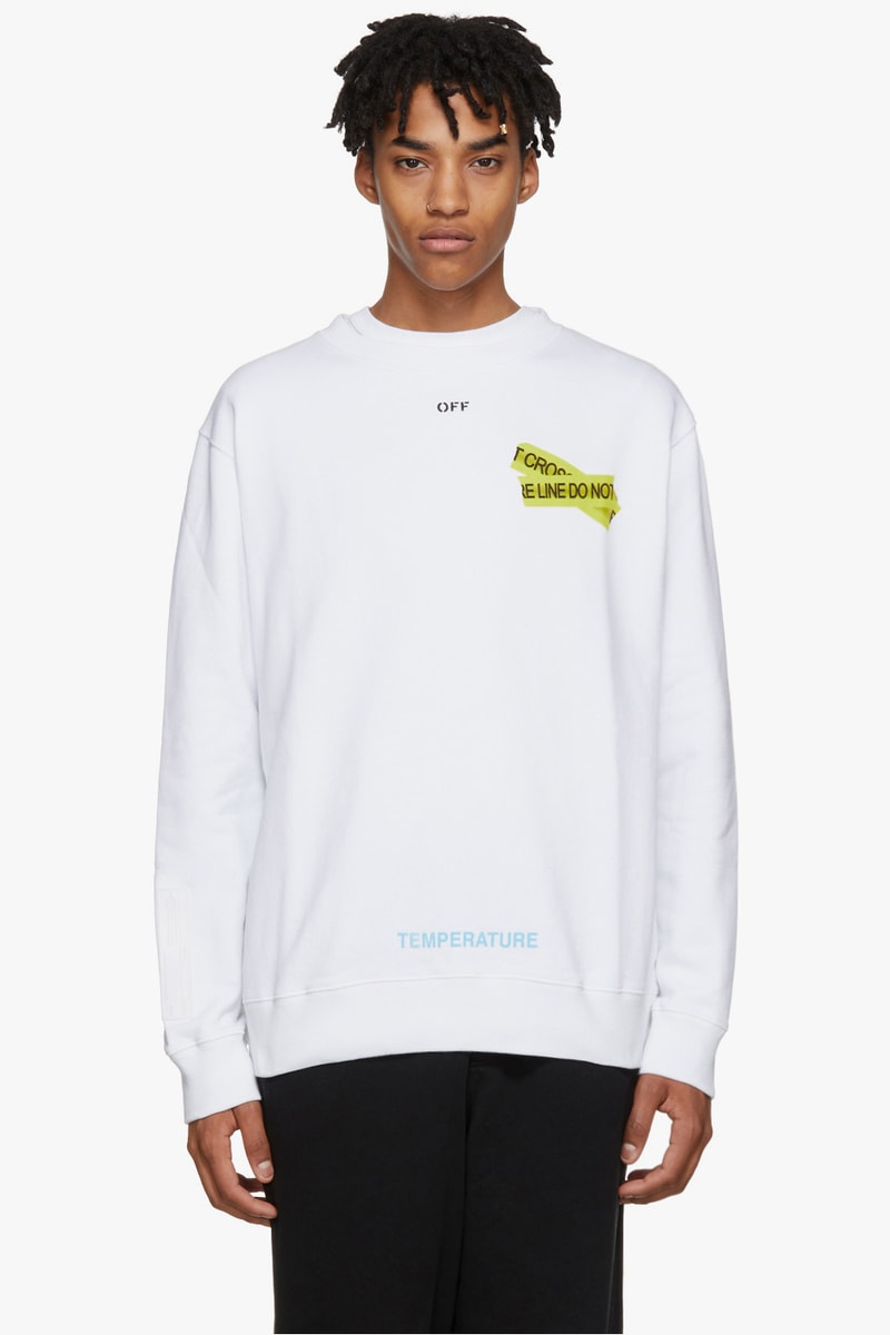 Off White Off-White™ Firetape Collection moto biker Jackets Hoodies Shirts Pants Socks Release Date Info Drops Virgil Abloh SSENSE