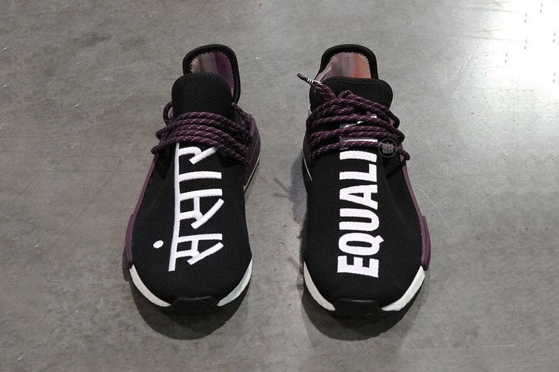 Pharrell X Adidas Hu. NMD Black Canvas Colorway