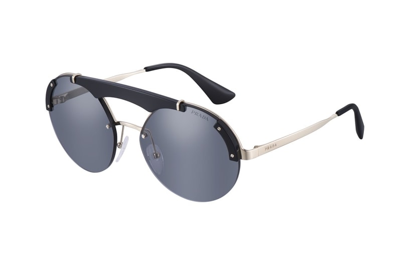 Prada Sunglasses 2017 Fall Winter Collection Italy Luxottica Frames Aviator Lenses Prints Pattern