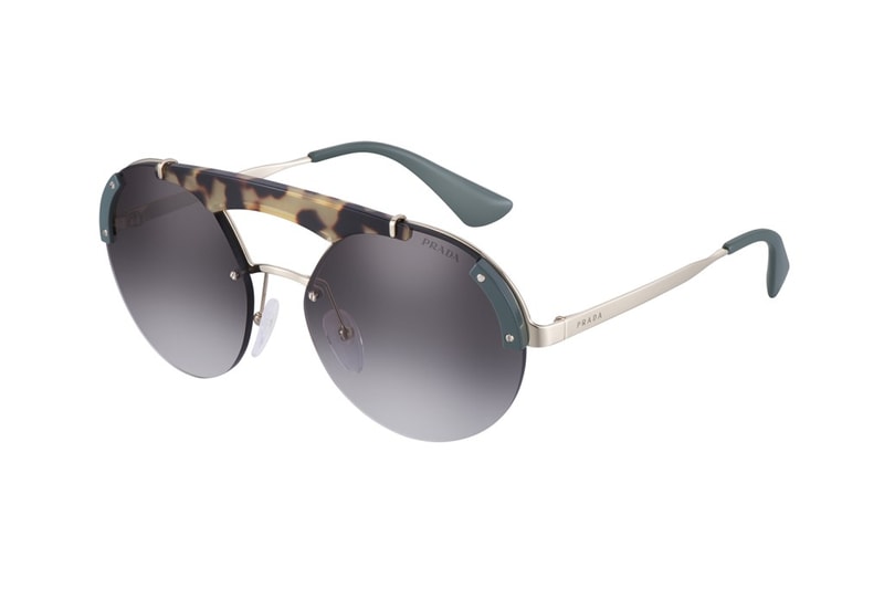 Prada Sunglasses 2017 Fall Winter Collection Italy Luxottica Frames Aviator Lenses Prints Pattern