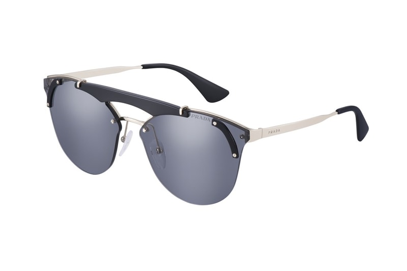 Prada Sunglasses 2017 Fall Winter Collection Italy Luxottica Frames Aviator Lenses Prints Pattern
