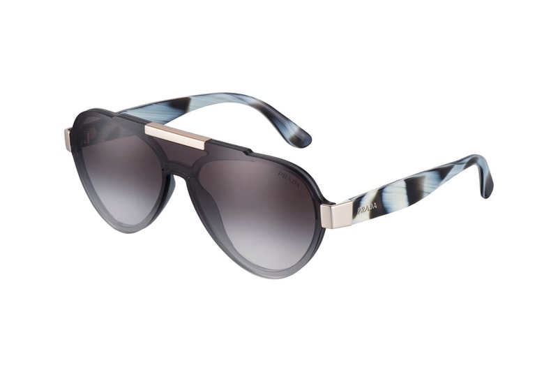Prada Sunglasses 2017 Fall Winter Collection Italy Luxottica Frames Aviator Lenses Prints Pattern