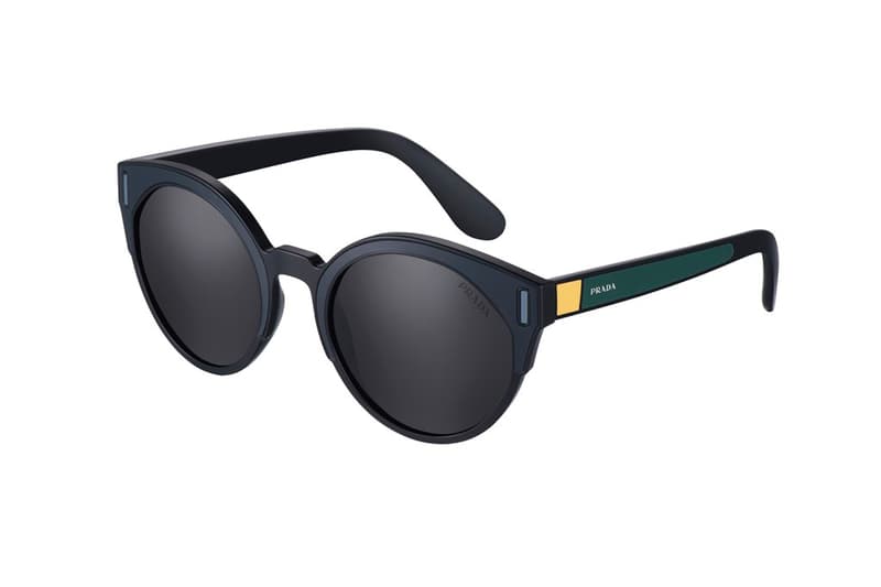 Prada Sunglasses 2017 Fall Winter Collection Italy Luxottica Frames Aviator Lenses Prints Pattern