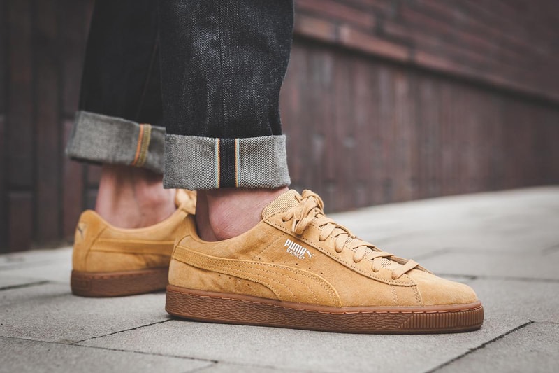 PUMA Basket Classic suede nubuck clyde flax Wheat Weatherproof taffy brown tan gold afew sneaker store november 2017 fall autumn