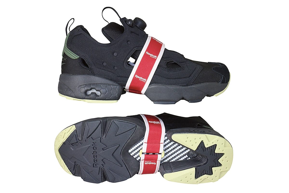 and the reeboks with the straps