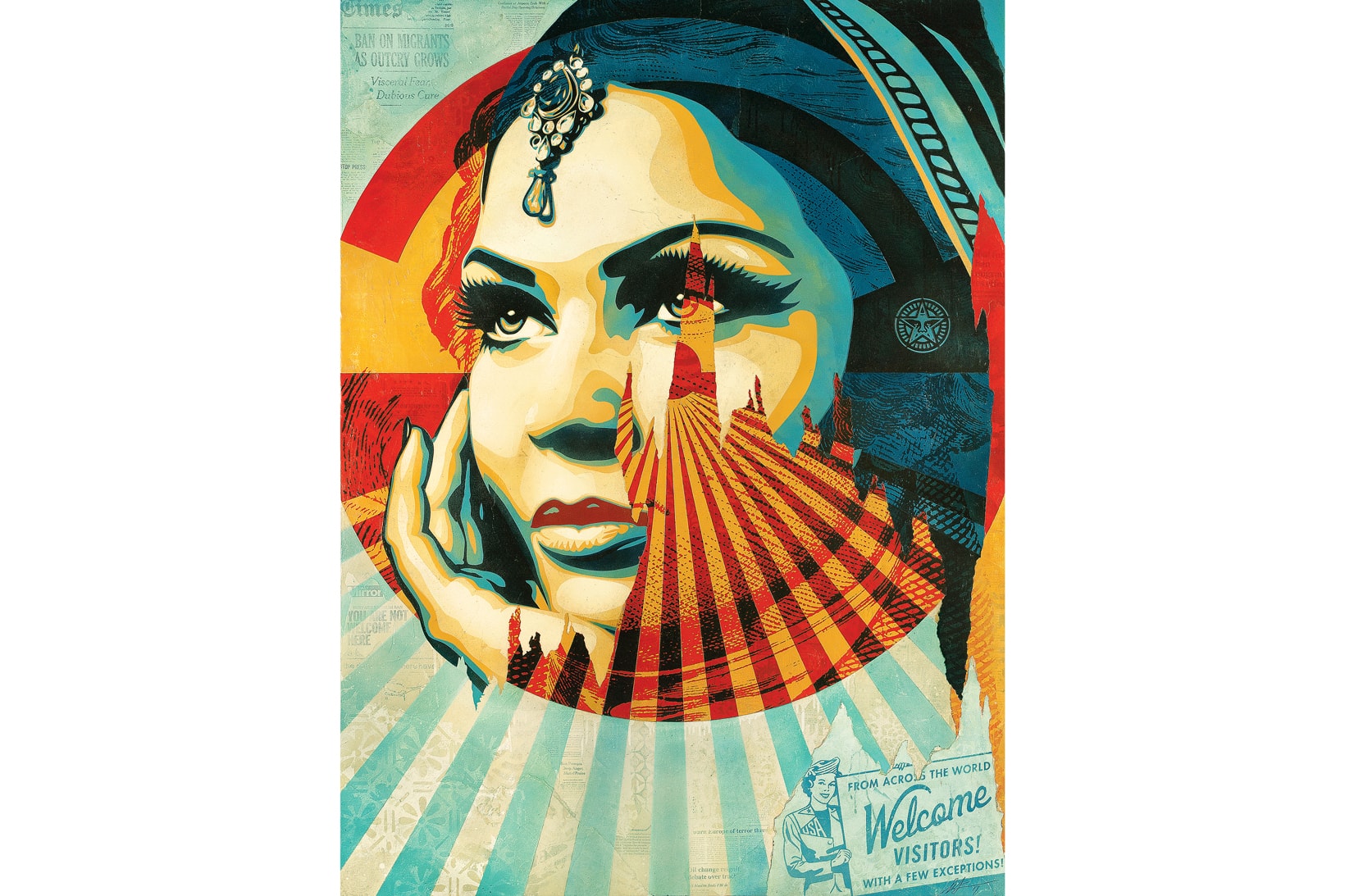 Shepard Fairey Obey Giant Library Street Collective Los Angeles California Art Artwork Exhibit Painting Print Installation